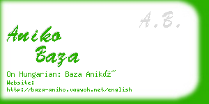 aniko baza business card